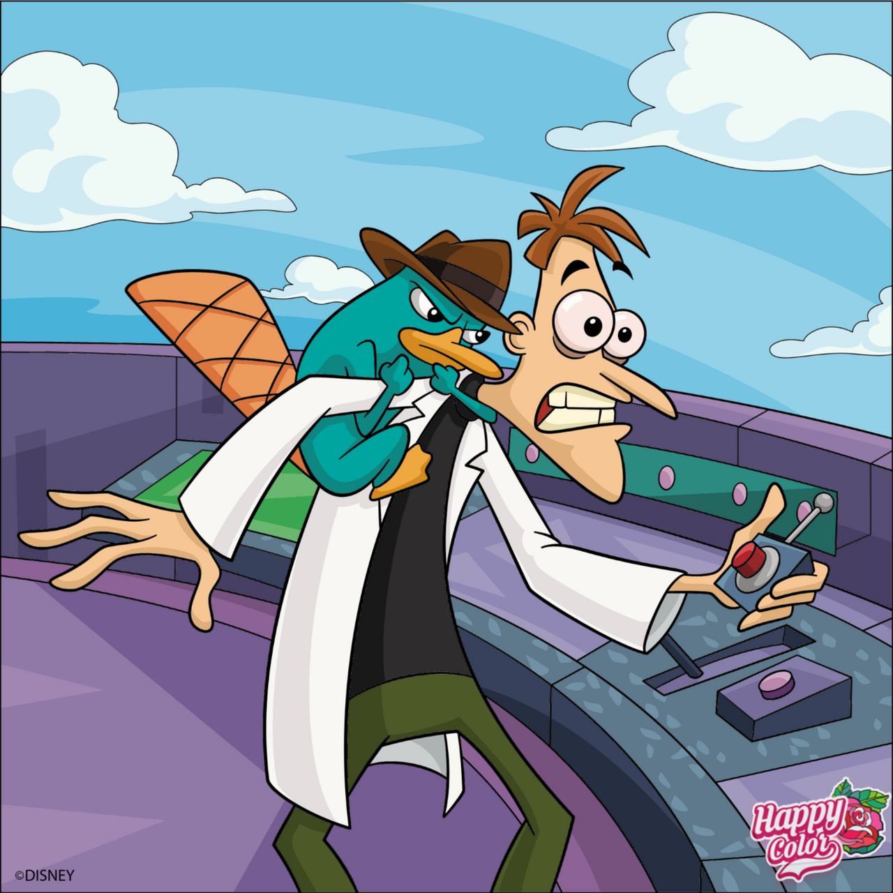 Perry Fighting Dr. Heinz Doofenshmirtz by PrincessLayla20 on DeviantArt