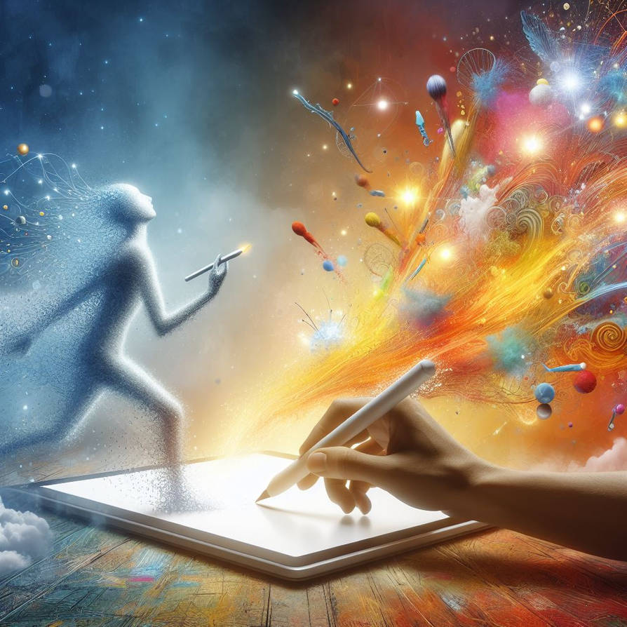 Creators Creating Creator creating an image while being created by Goosedacreator on ...