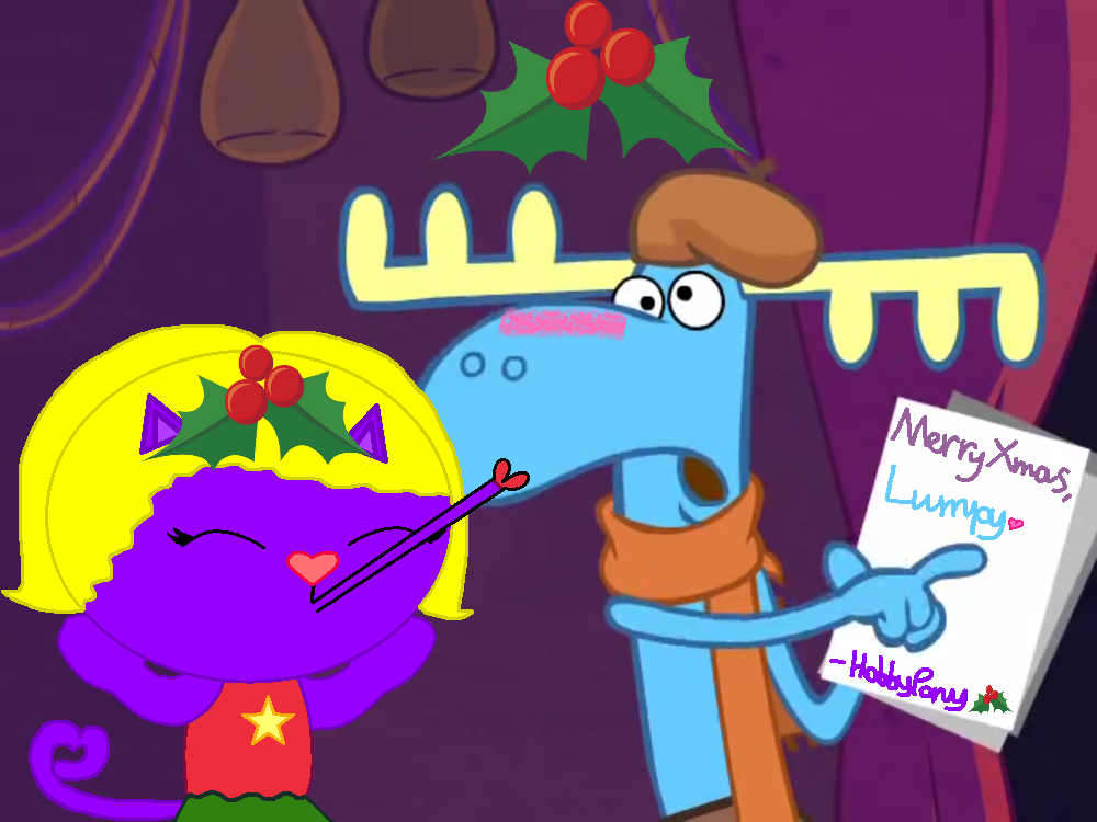 HobbyPony x Lumpy mistletoe kiss by HobbyPony on DeviantArt