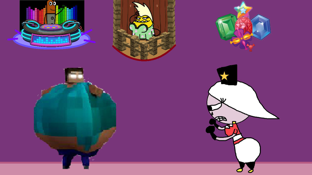 wallpapers Fat Herobrine Png fat herobrine vs veruca by hobbypony