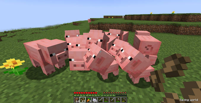 Minecraft - A Big Pig Family