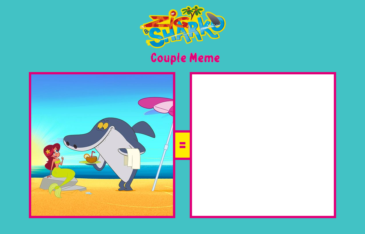 Zig and Sharko Couple Meme - Blank by HobbyPony on DeviantArt