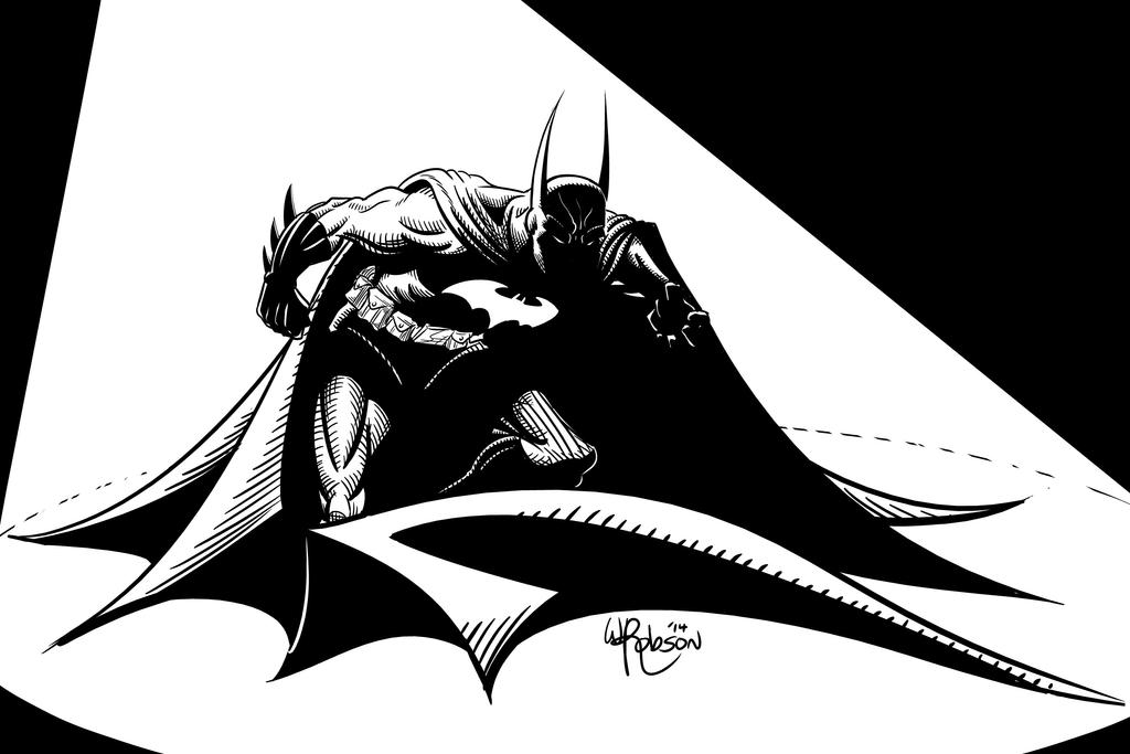 Batman Comic Ink Batman Ink Sketch by RobsonInk on DeviantArt