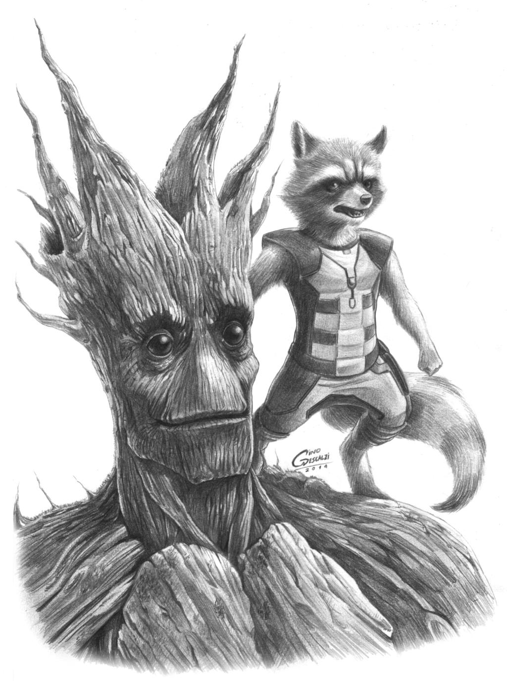 Groot and Rocket by Dreamgate-Gad on DeviantArt