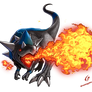 Rampardos used Flamethrower