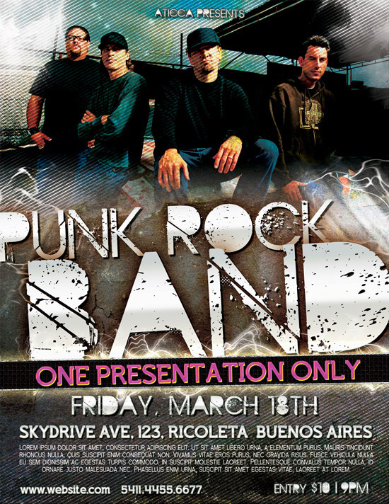 Punk Rock Flyer Template by AticcaDesign on DeviantArt Punk Rock Flyer Template by AticcaDesign on DeviantArt
