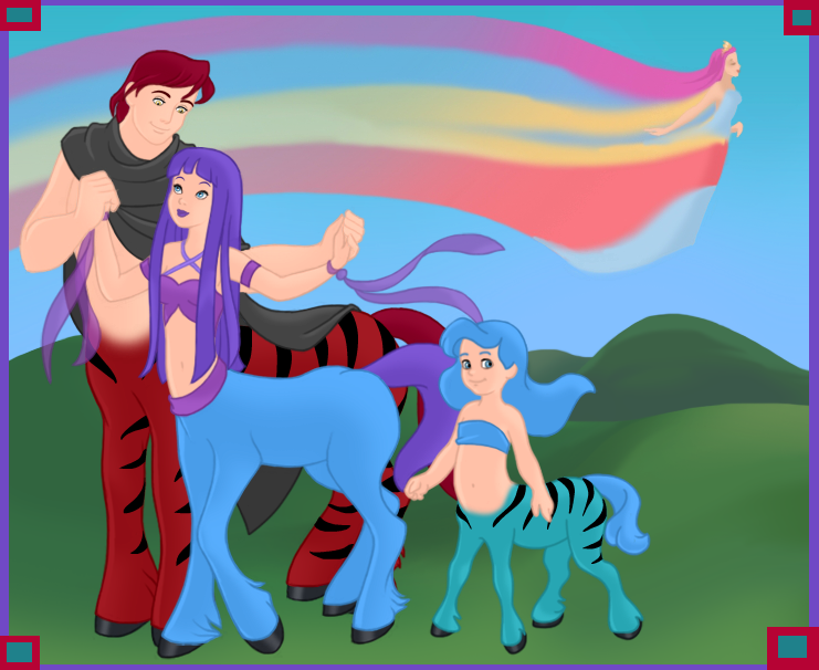 Atom and Sassy And Emma -  Family of Centaurs