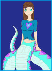 Sara Patricia the Aqua Lamia by SassyDragon18