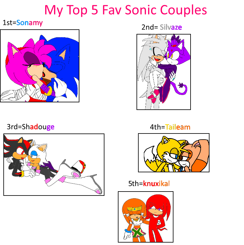 My Top 5 Fav Sonic Couples!