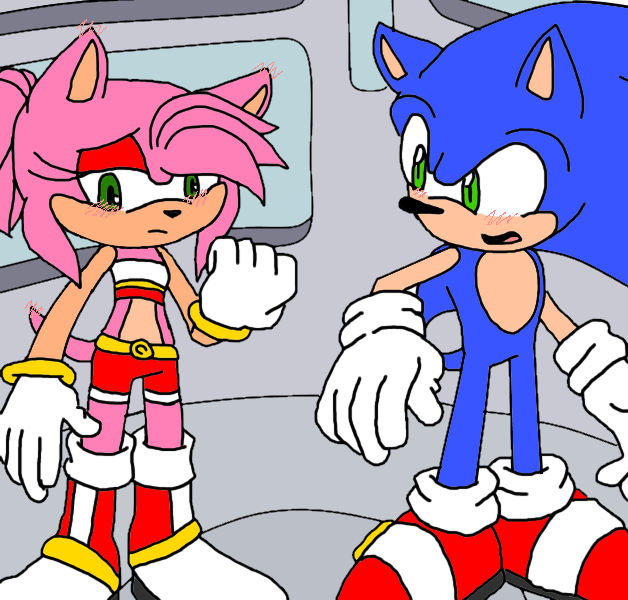 Sonic sees Amy's Archie redesign by MissLilly12345 on DeviantArt