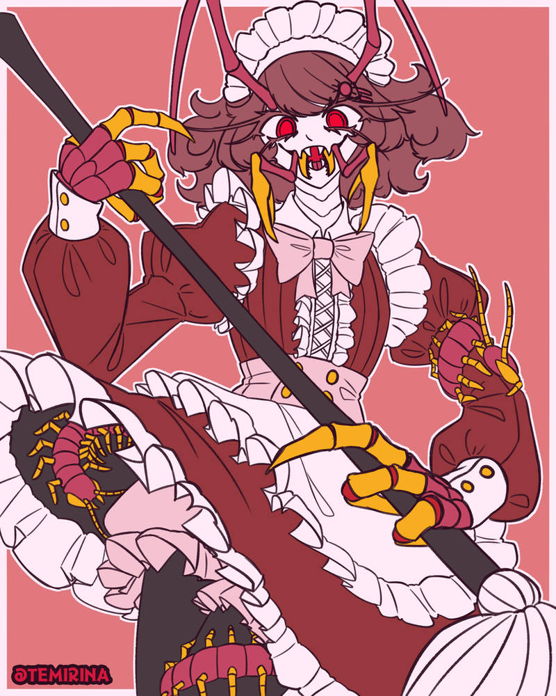 Stick Insect Oc Mushi the Insect Maid (OC) by Temirina on DeviantArt