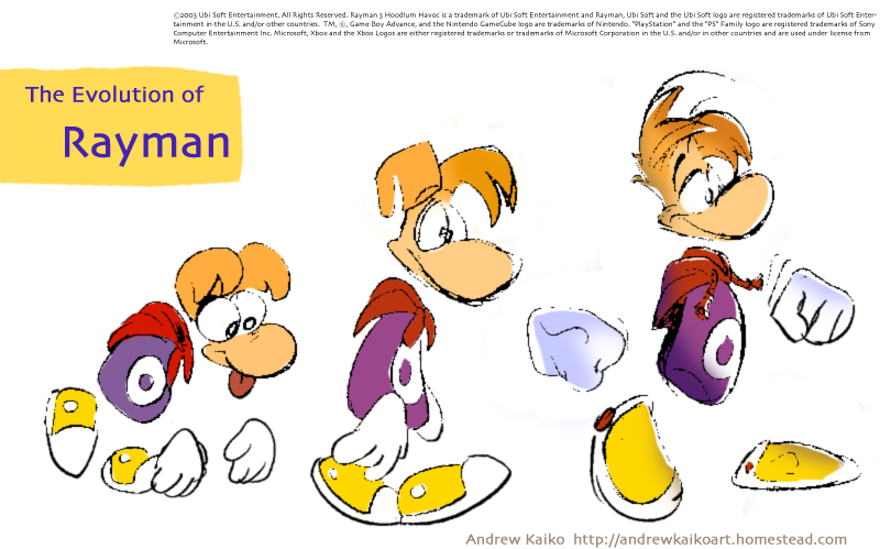 The Evolution of Rayman by andrewk on DeviantArt