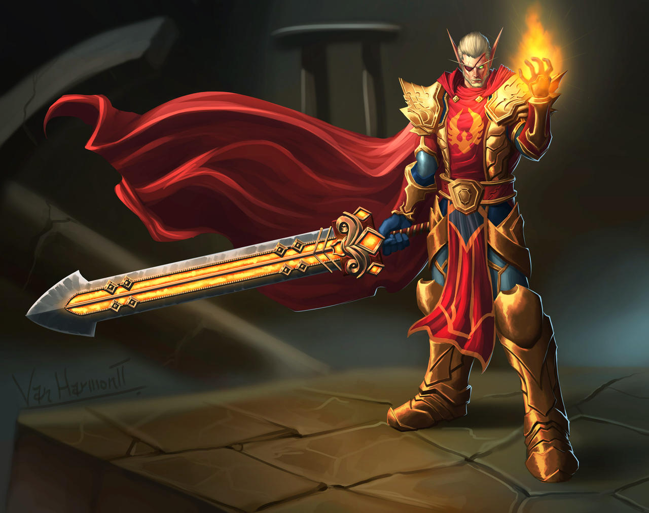 Blood Rune Knight Commission: Blood Knight by VanHarmontt on DeviantArt