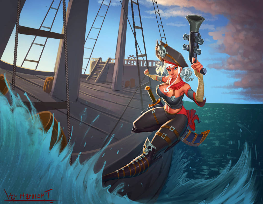 Commission: ''Why so Salty'' Pirate Woman by VanHarmontt Commission: ''Why so Salty'' Pirate Woman by VanHarmontt