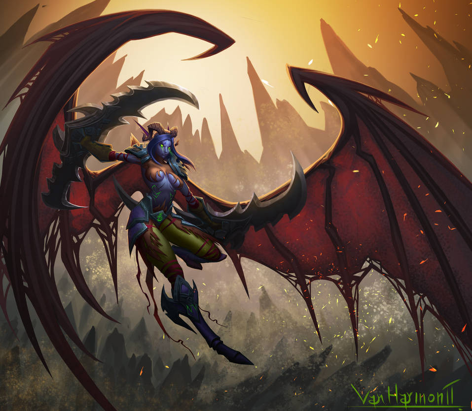 Night elf Demon Hunter by VanHarmontt Night elf Demon Hunter by VanHarmontt