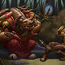 Tauren Druid, Orc Shaman and Murloc pet