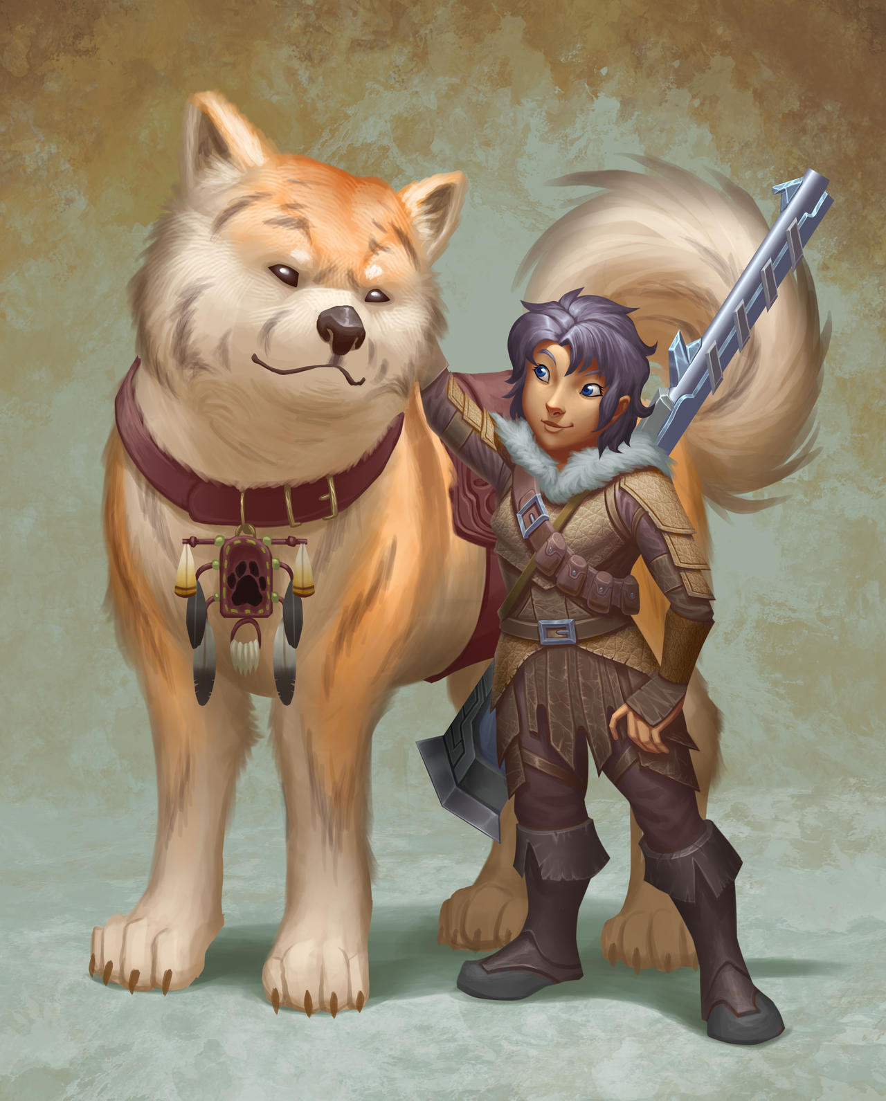 Halfling Riding A Rabbit Halfling And Dog by VanHarmontt on DeviantArt