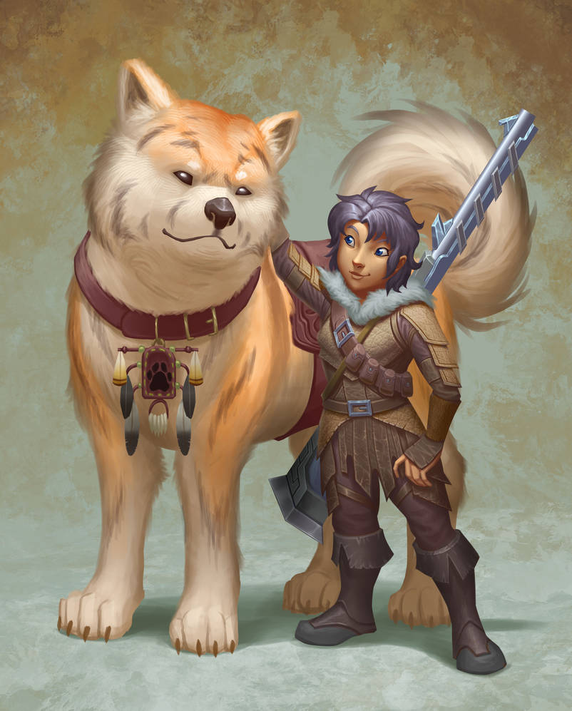 Halfling And Dog by VanHarmontt on DeviantArt