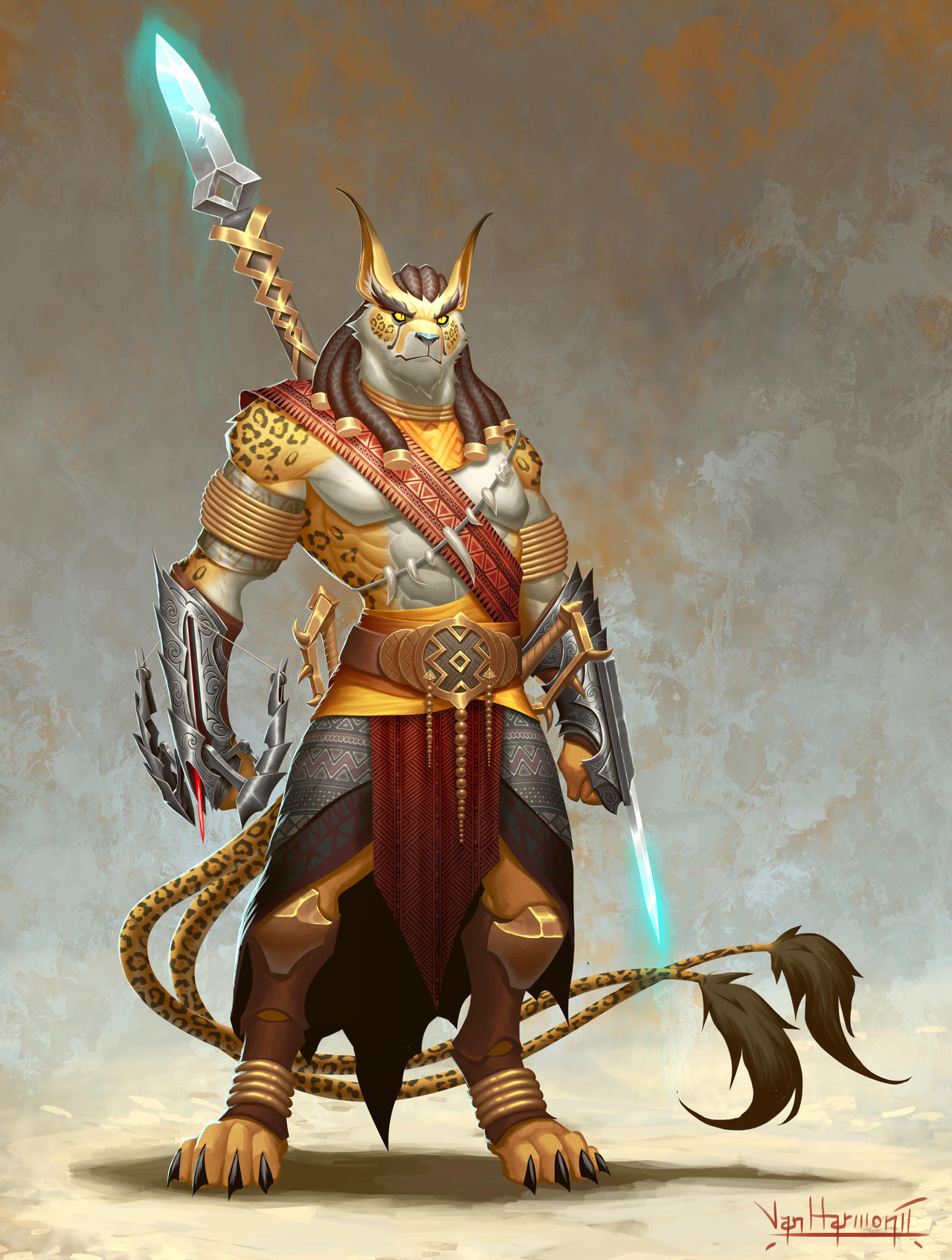 Tabaxi Ranger Token Tabaxi Ranger by VanHarmontt on DeviantArt