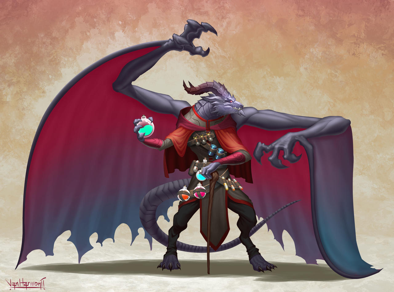 Dragonborn Alchemist by VanHarmontt on DeviantArt