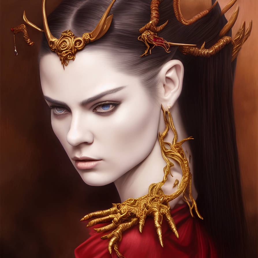 Fantasy queen portrait by PunkerLazar on DeviantArt