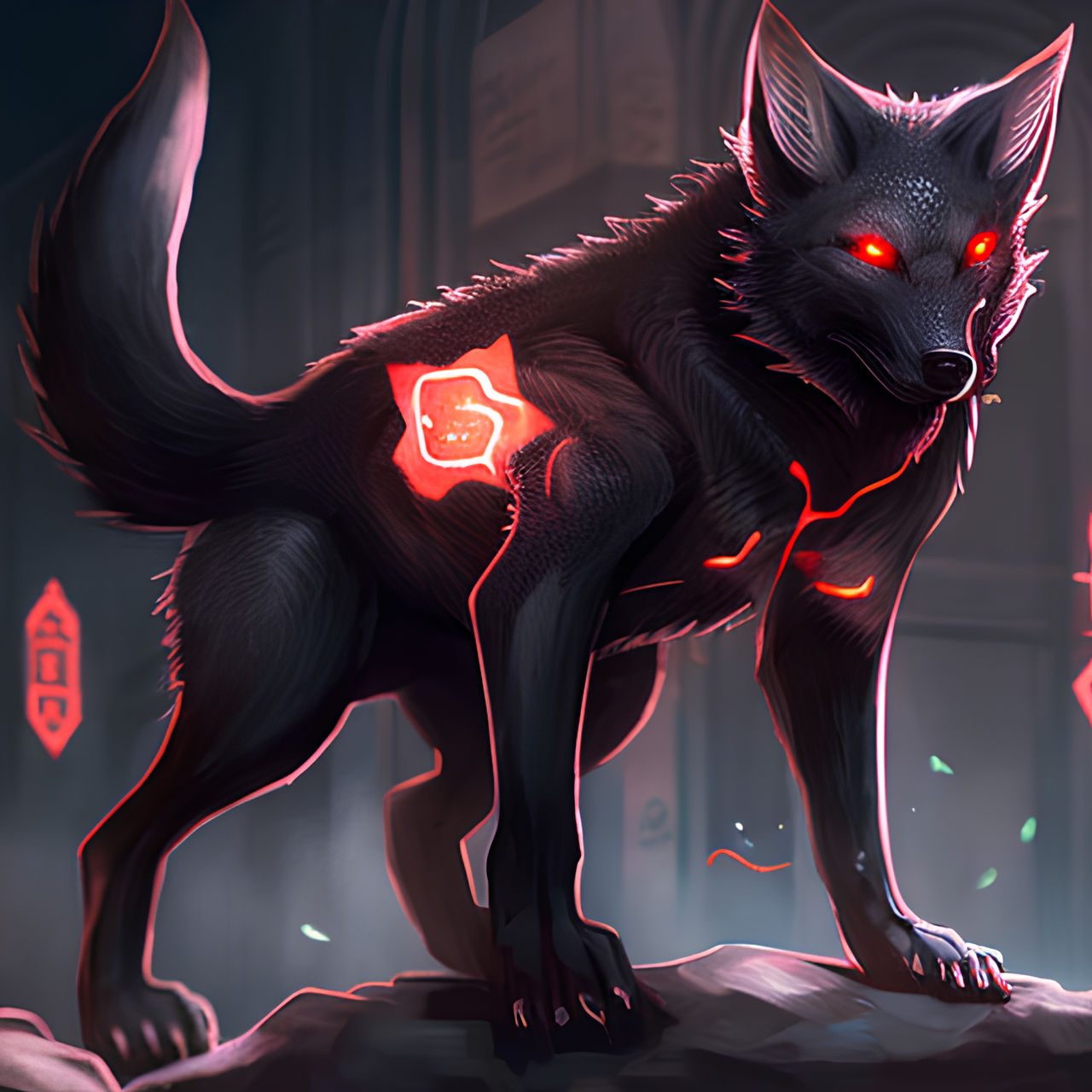 Demon Fox Roses Black Fox Demon by PunkerLazar on DeviantArt