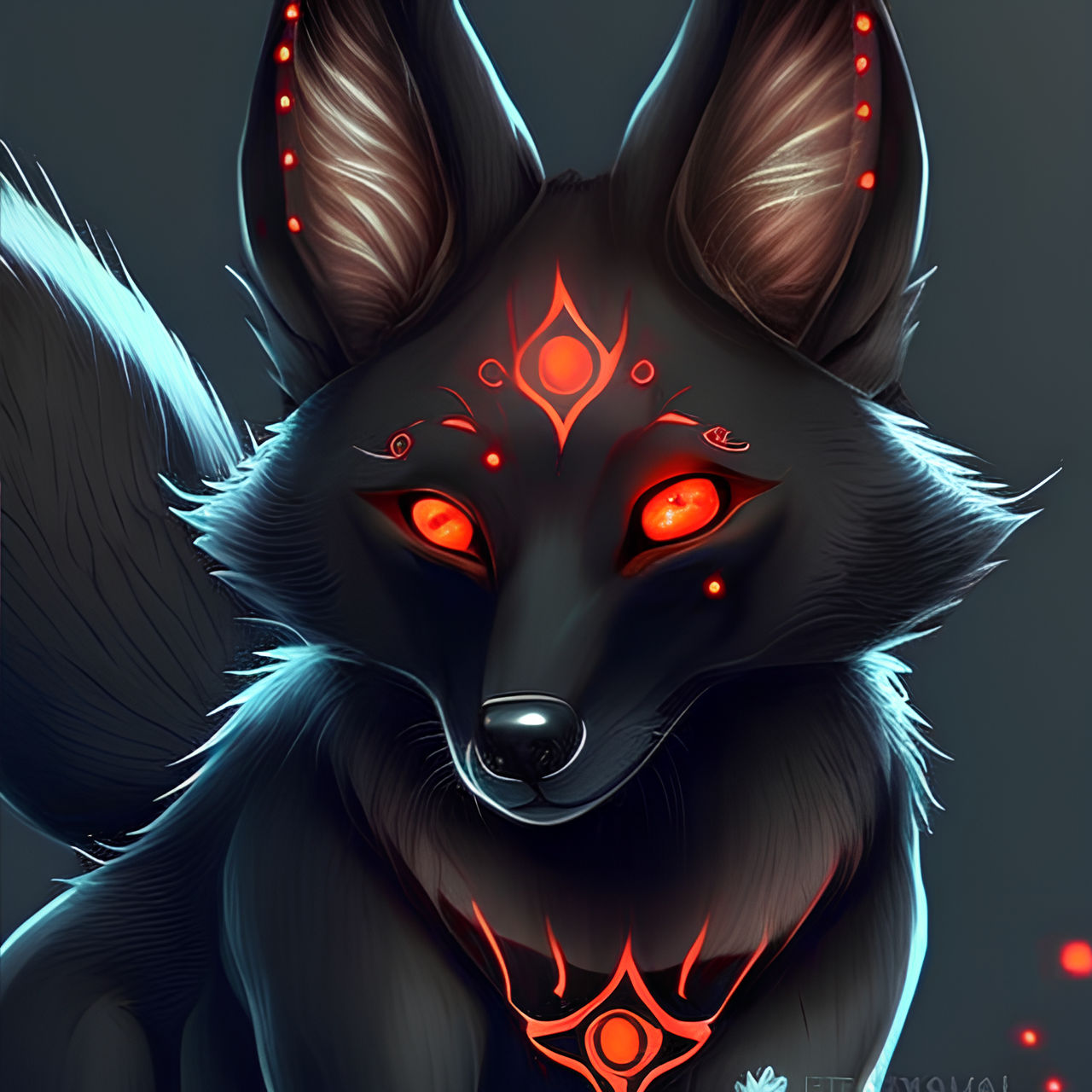 Evil Fox Graphics Black Fox Demon by PunkerLazar on DeviantArt