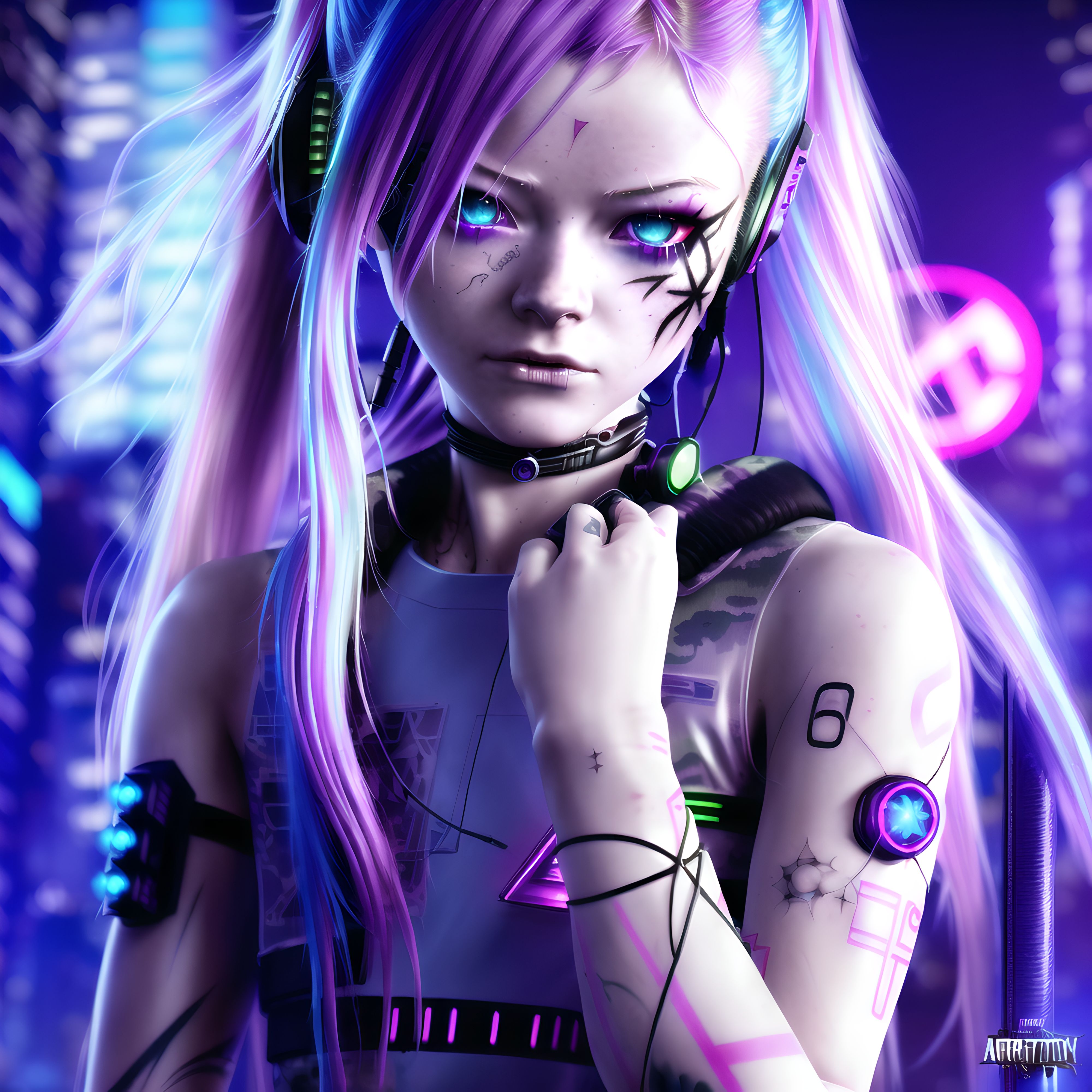 Anime Cyberpunk Girl 7 - Artworks