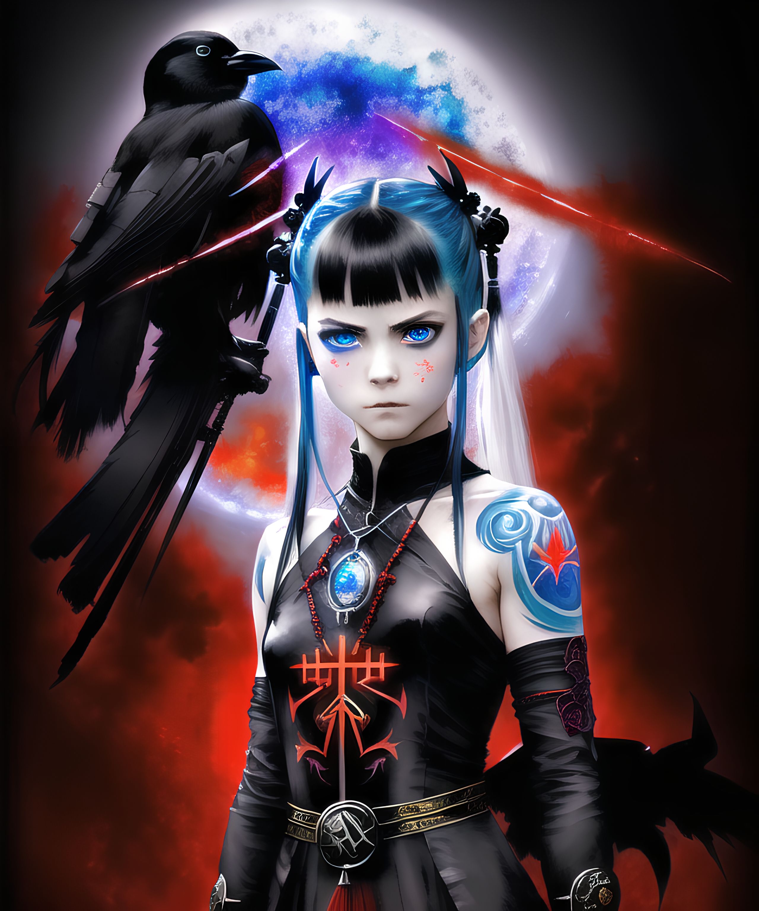 Goth raven master painting (3) by PunkerLazar on DeviantArt