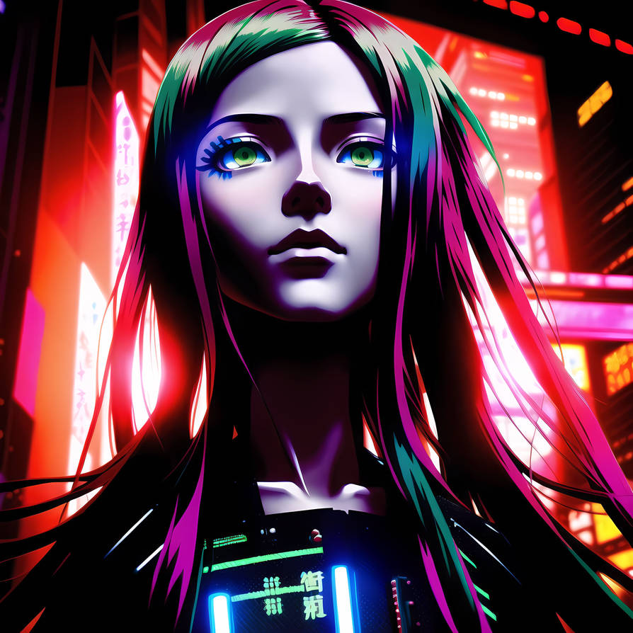 Anime Cyberpunk Girl wallpaper by A+ Anime - Download on ZEDGE