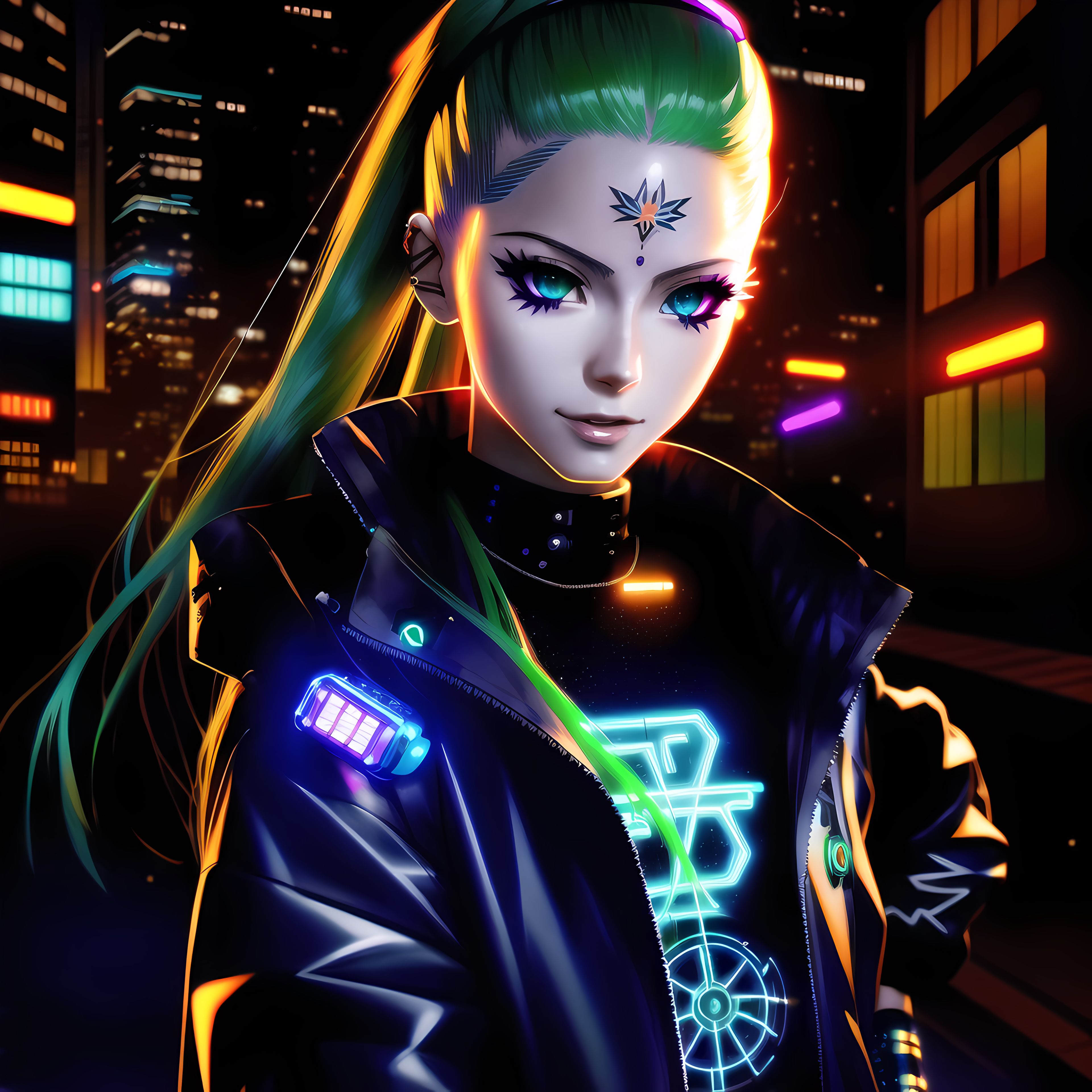 Anime Cyberpunk Girl wallpaper by A+ Anime - Download on ZEDGE