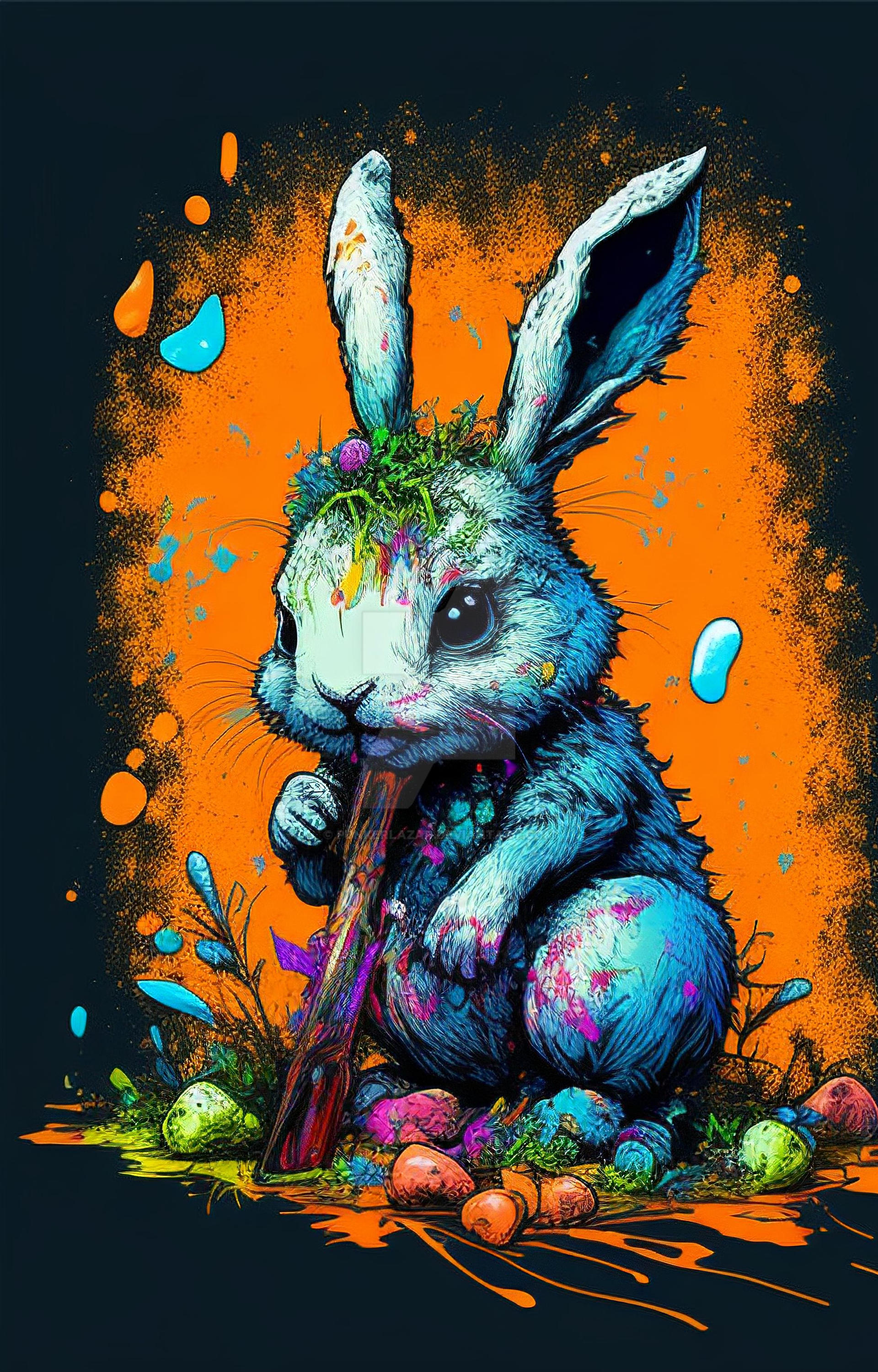 Ink Cat Rabbit Inkpunk Rabbit (6) by PunkerLazar on DeviantArt