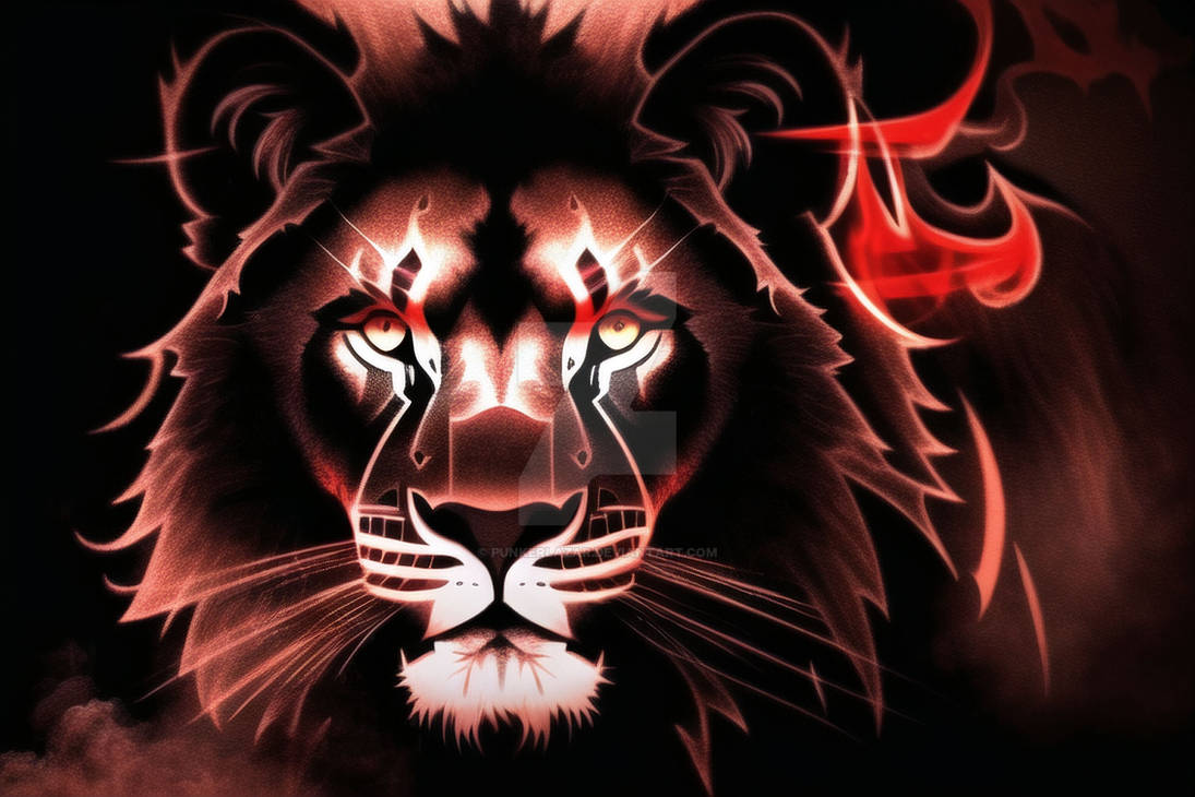 The Red Rune Lion Demon (3) by PunkerLazar on DeviantArt