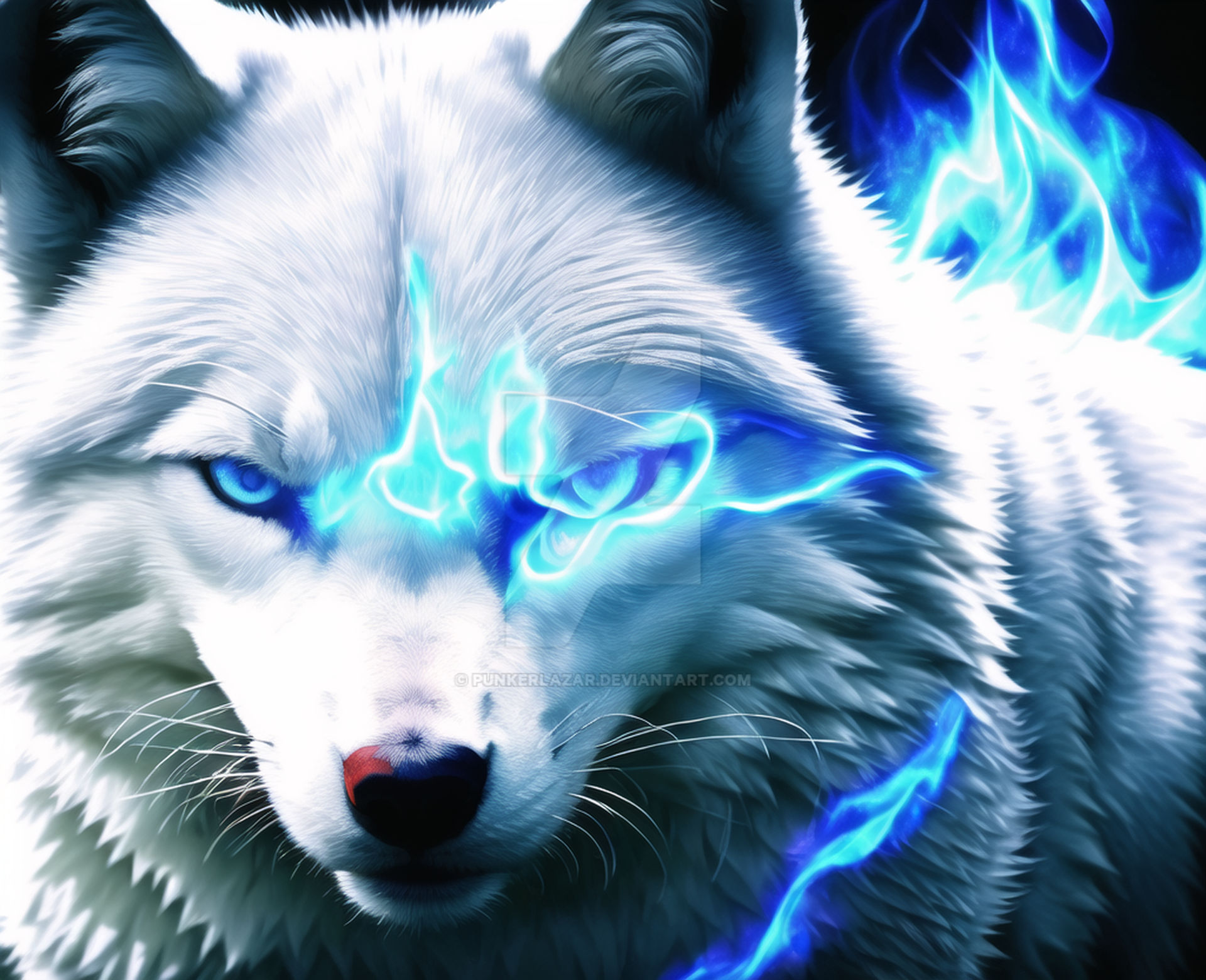 White Wolf Blue Eyes (5) By Punkerlazar On Deviantart