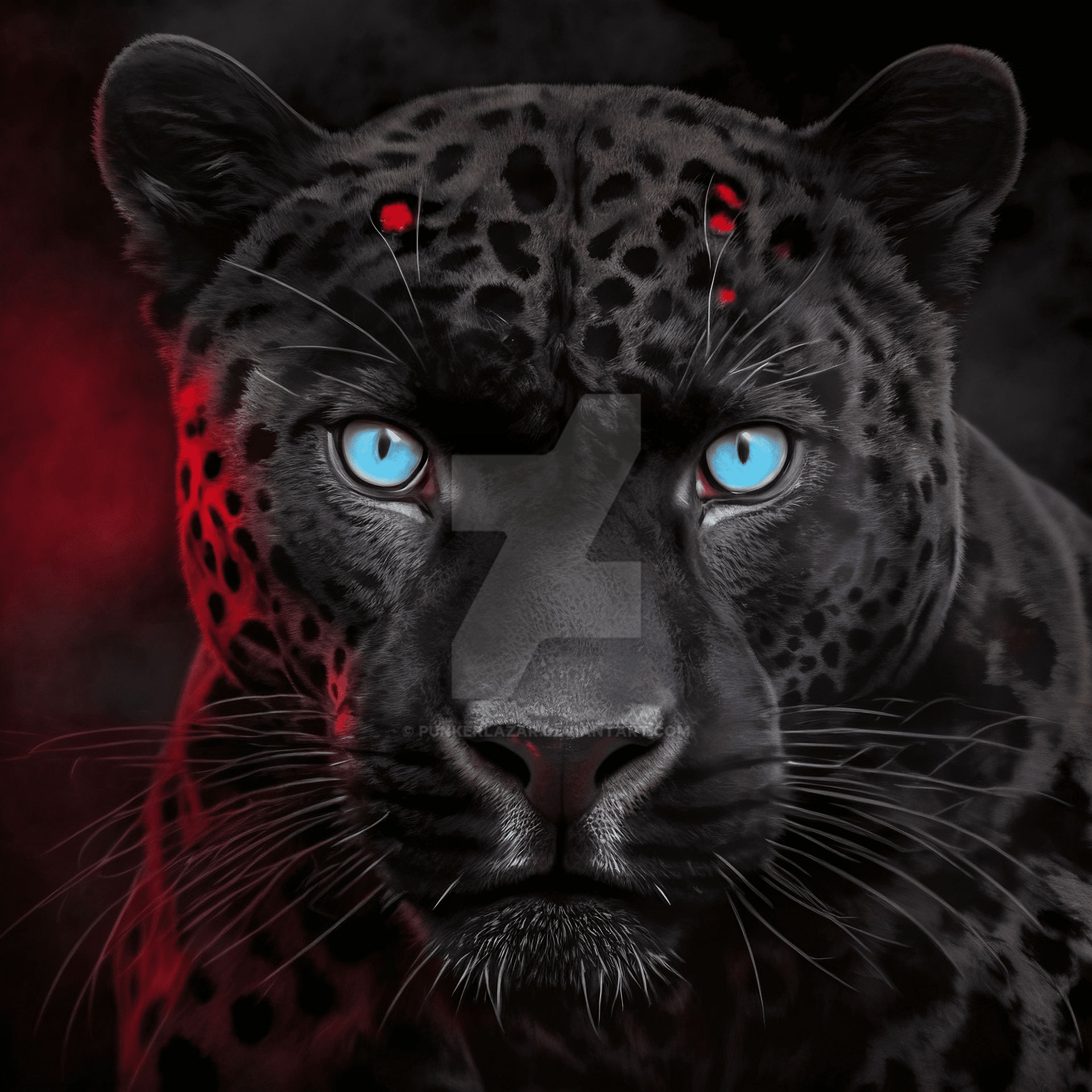 Black Panther Blue eyes (1) by PunkerLazar on DeviantArt