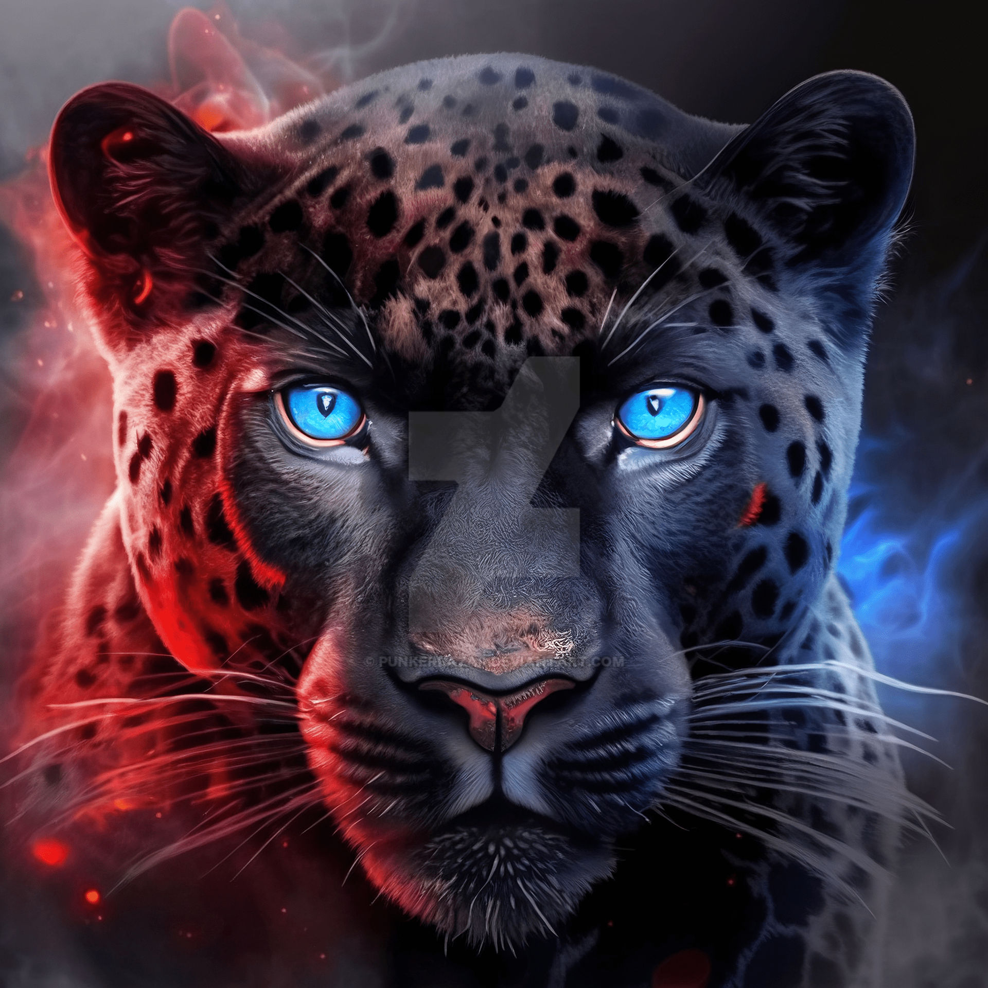 Black Panther Blue eyes (2) by PunkerLazar on DeviantArt