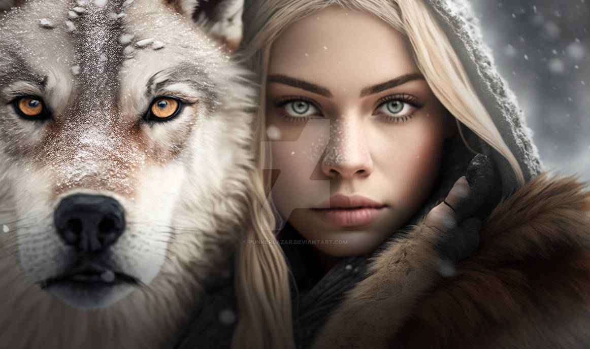Freya and wolf (3) by PunkerLazar on DeviantArt
