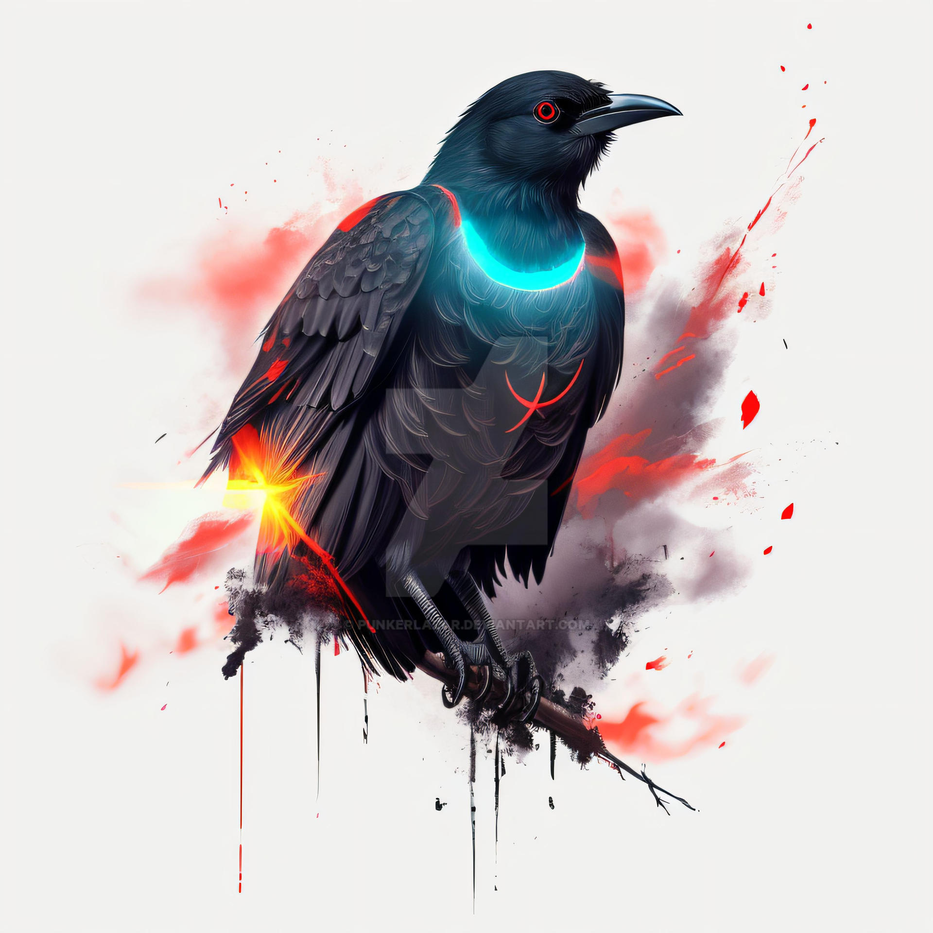 Splattered Ink Crows Ink Crow 3 by PunkerLazar on DeviantArt