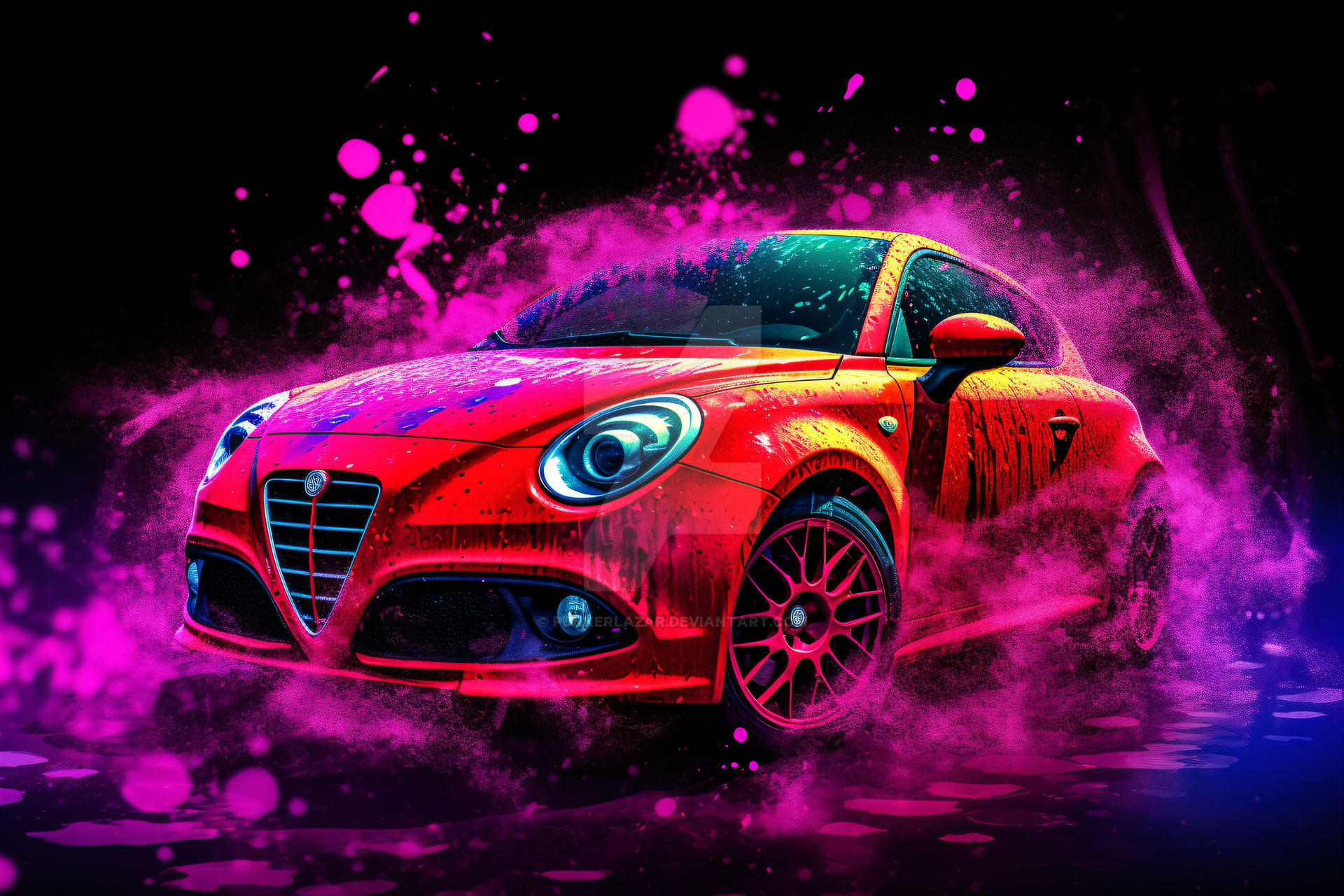 Alfa Romeo Mito Ink Artwork (4) by PunkerLazar on DeviantArt