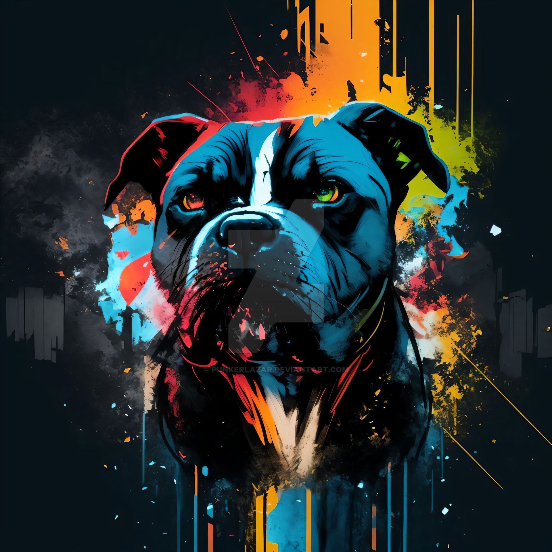 Ink Pitbull Artwork (1) by PunkerLazar on DeviantArt