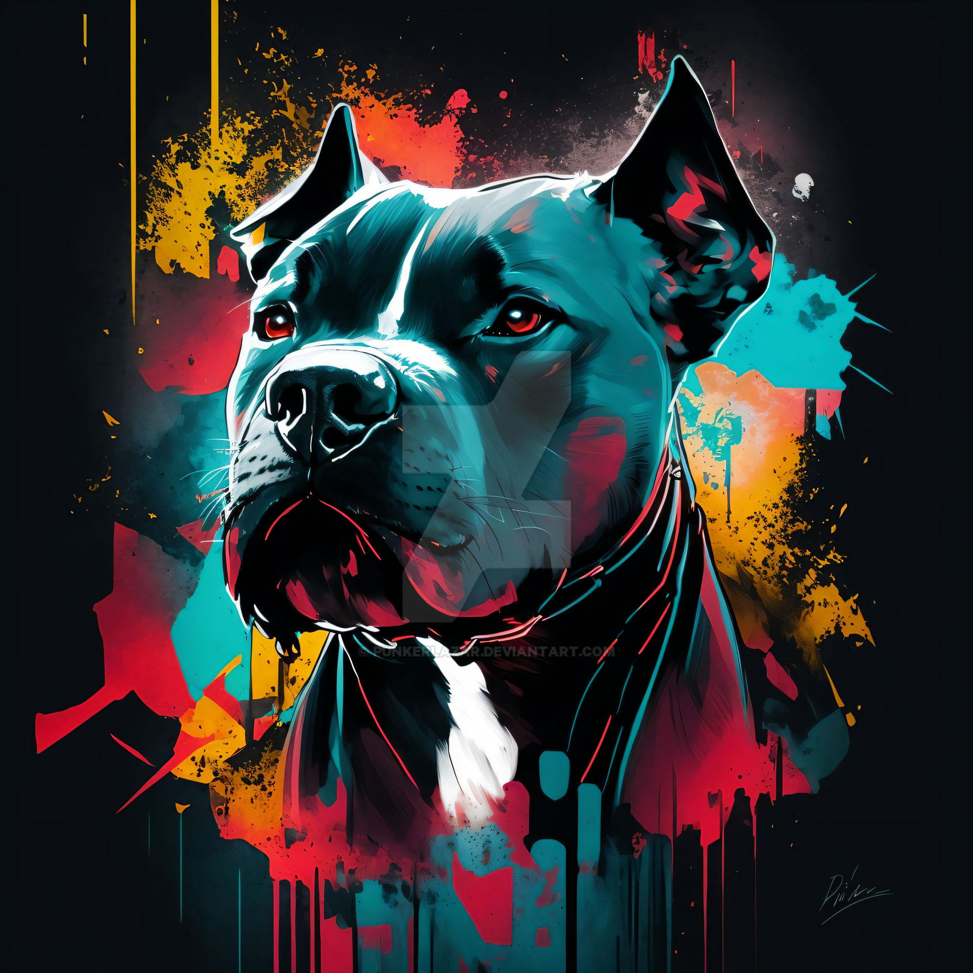 Ink Pitbull Artwork (11) by PunkerLazar on DeviantArt