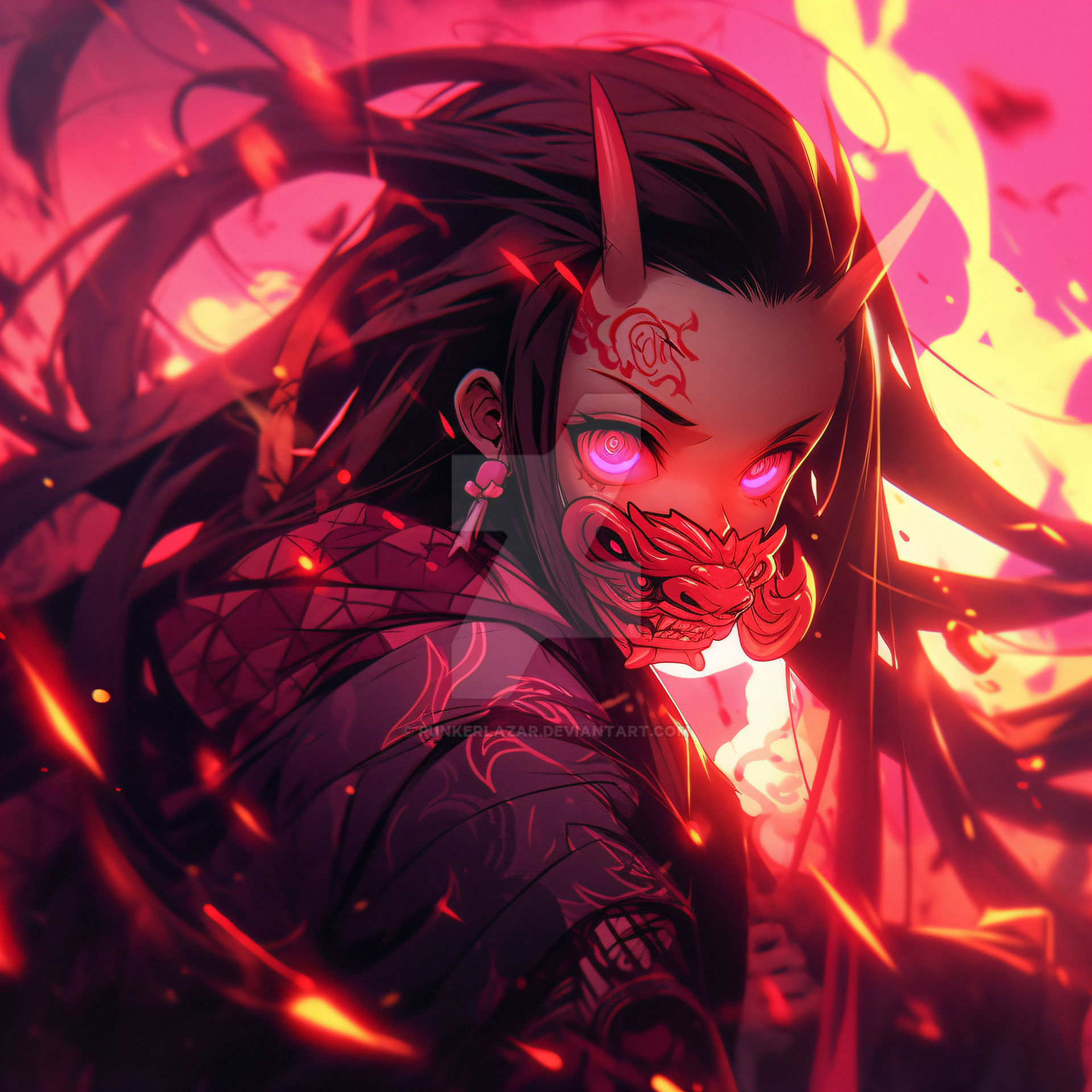 kimetsu no yaiba - Nezuko Oni - Demon Slayer by mathnamikaze on DeviantArt