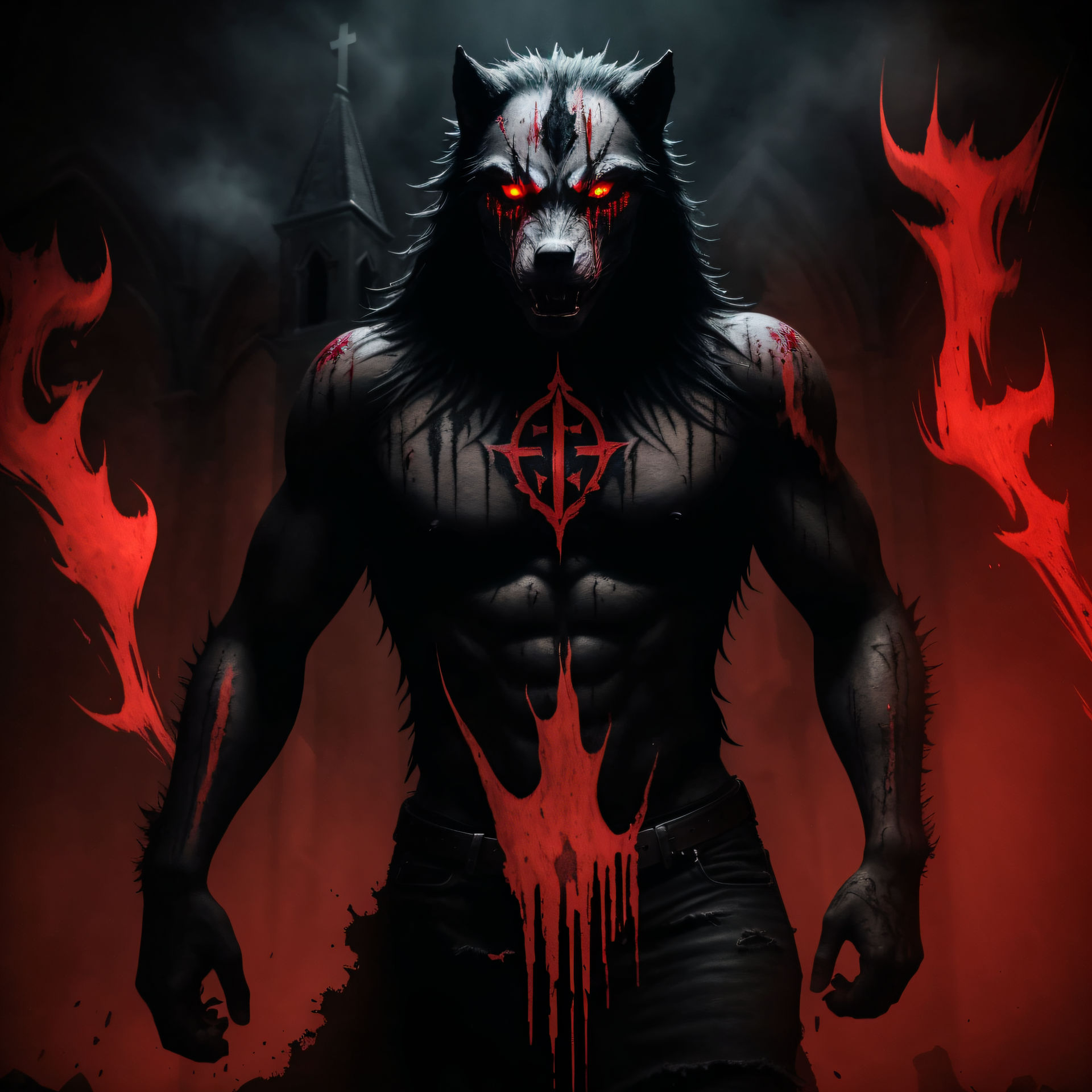 Black Wolf of the Red Rune (2) by PunkerLazar on DeviantArt