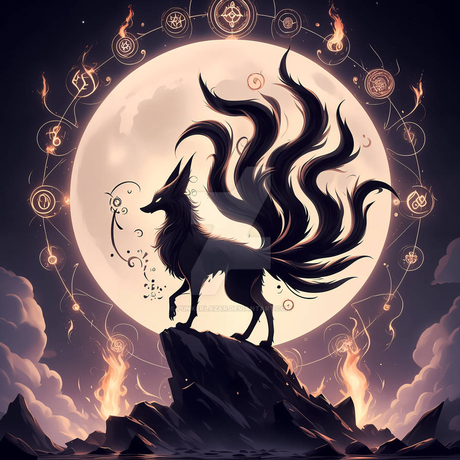 Demon Fox Roses Black Fox Demon 07 (2K-4K) by PunkerLazar on DeviantArt