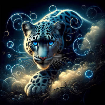 White Leopard Blue Eyes