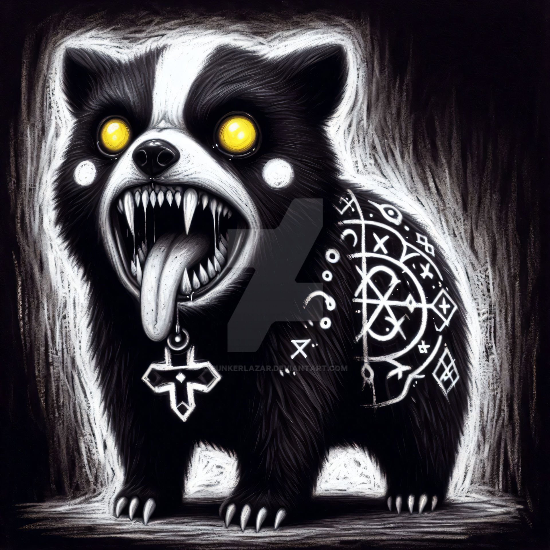 Mossback Runebear The black Rune Bear Chalk Draw by PunkerLazar on DeviantArt