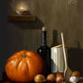 Still Life Pumpkin and Stuff
