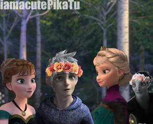 Flower Crowns {Anna x Jack Frost, Elsa x Pitch}