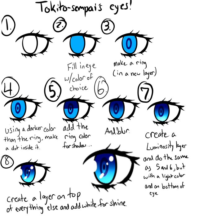 Paint Tool Sai anime eye tutorial