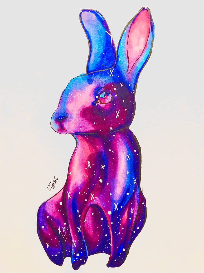 Galaxy Bunny by Orcchai on DeviantArt